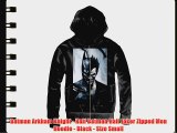 Batman Arkham Knight - Half Batman Half Joker Zipped Men Hoodie - Black - Size Small