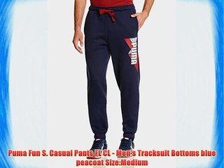 Puma Fun S. Casual Pants FL CL - Men's Tracksuit Bottoms blue peacoat Size:Medium