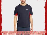 Berghaus Men's Tech Short Sleeve Crew Neck Base Layer - Carbon/Extreme Red X-Large