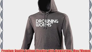 DROWNING WORMS (S - CHARCOAL) NEW PREMIUM HOODIE - slogan funny clothing joke novelty vintage