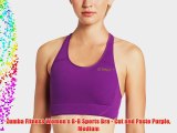 Zumba Fitness Women's B-B Sports Bra - Cut and Paste Purple Medium