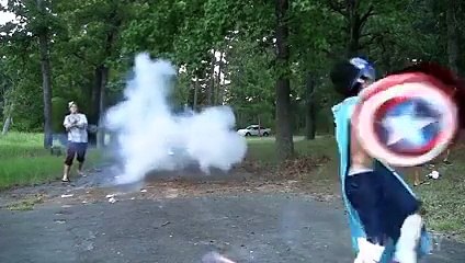 Idiots playing with fireworks