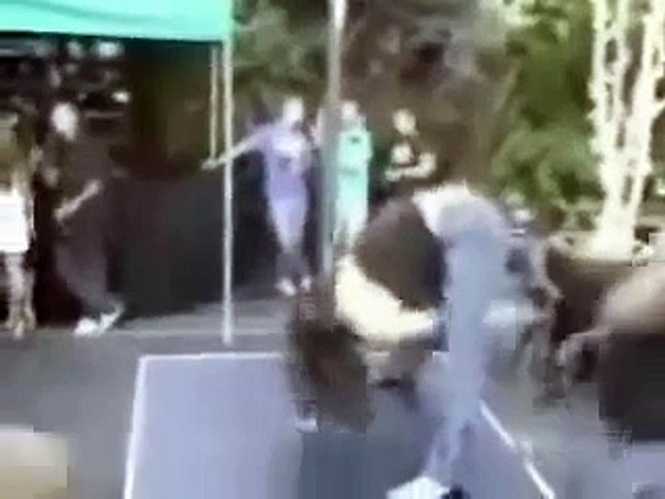Pole dancer falls off pole