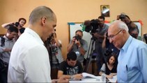 Greece's Finance Minister Yanis Varoufakis votes for referendum