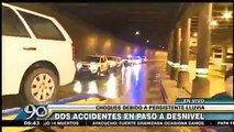 Vía Expresa Grau: dos accidentes debido a intensa llovizna