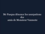 Mr Pasqua dénonce les usurpations des amis de Mr Vanneste