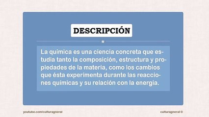 Química, Qué es la química, Definición de química