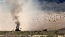 A-10 on Nevada test range firing guns and rockets