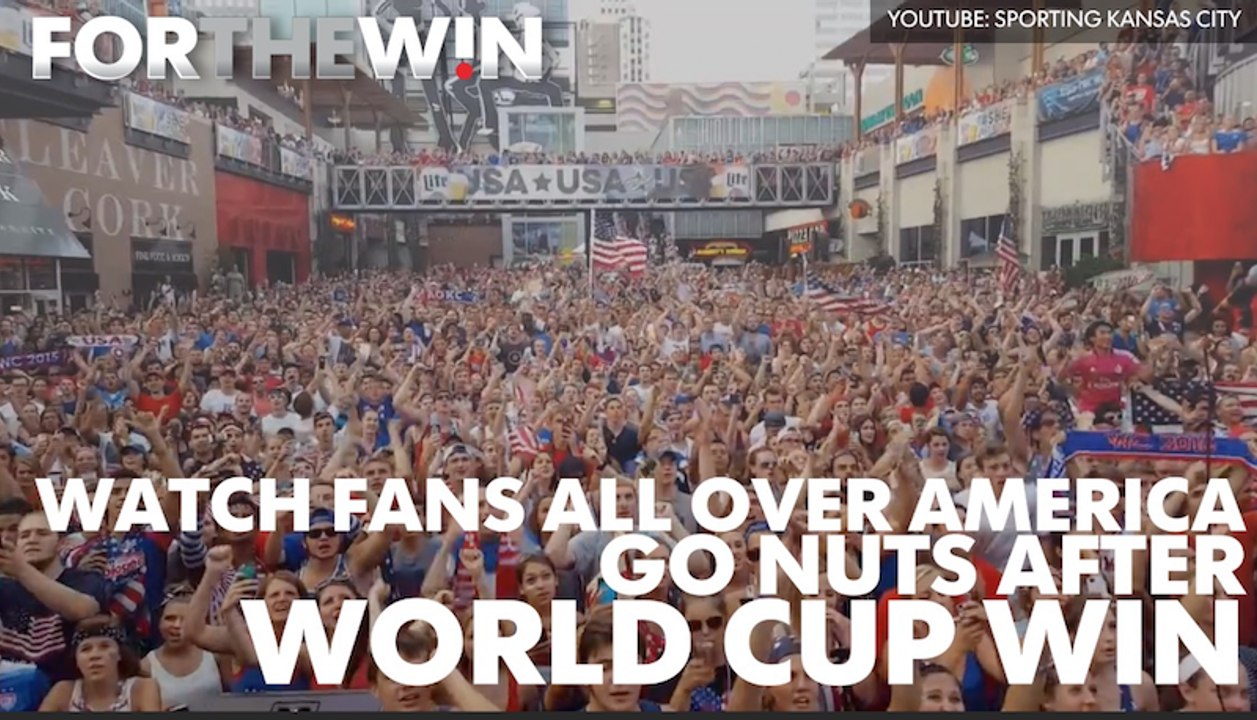 Watch fans all over America go crazy as U.S. wins WCup