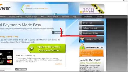 How to load money to a payoneer card?