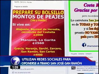 Movimiento en Facebook plantea oposición a carretera San José- San Ramón