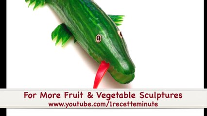 How to quickly make a cucumber crocodile
