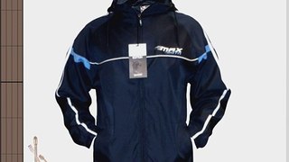 Mens Max Edition RACER full tracksuit hooded top bottom mesh lining Navy Small