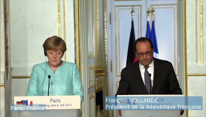 François Hollande attend des "propositions sérieuses" du gouvernement Tsipras