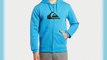 Quiksilver Men's Zip Good H1 Hooded Long Sleeve Sweatshirt Blue (Caspian) Small