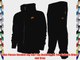 Nike Mens Fleece Jog Suit Hooded Top Bottoms Tracksuit Full Zip Hoodie Track Top Pant Black/Gold