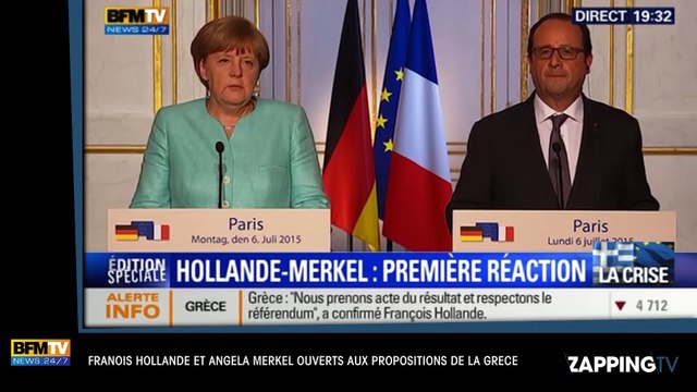 Grèce : François Hollande et Angela Merkel tendent la main à Alexis Tsipras : La porte reste ouverte aux discussions