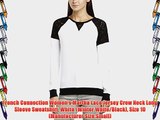 French Connection Women's Martha Lace Jersey Crew Neck Long Sleeve Sweatshirt White (Winter