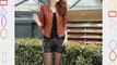 Zeagoo Women's Faux Leather Fur Lined Hooded Jacket Black Brown