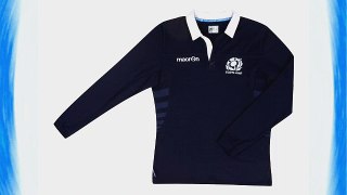 MACRON Scotland Home Cotton Replica Adult Long Sleeve Rugby Jersey L