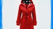 The Orange Tag Womens Belted Button Coat New Ladies Hooded Military Jacket Red 20