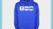 Art Hustle Eat Sleep Game Mens Womens Unisex Hoodie (M Blue)