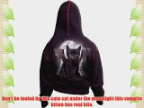 Spiral - Women - BAT CAT - Red Zip Red Stitch Hoody Black - Large
