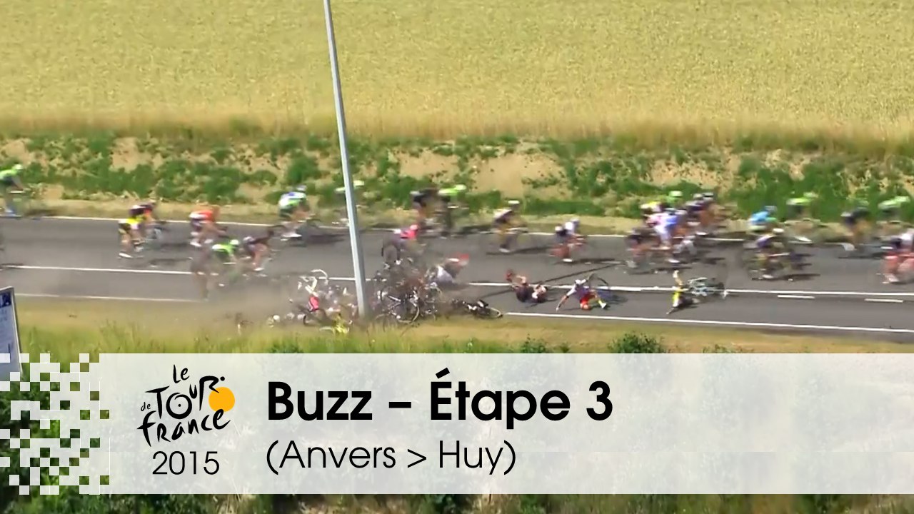 Buzz du jour / Buzz of the day - Grave chute collective - Étape 3 (Anvers > Huy) - Tour de France 2015