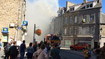 Incendie dans le centre-ville de Guingamp