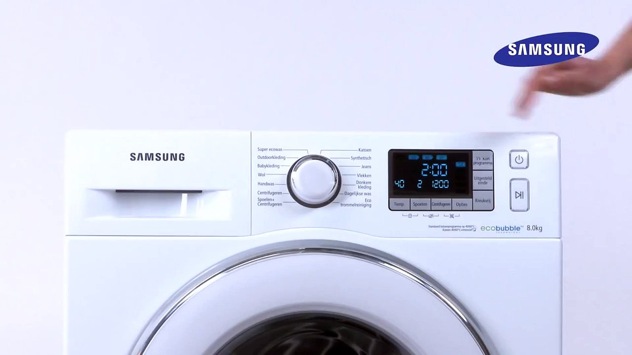 Samsung Eco Bubble Wasmachine: Kalibratie