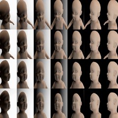 Baby facial expression model Blender