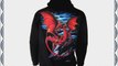 Red Dragon y Ddraig Goch Mythical Fantasy Welsh Goth Biker Hoody Hooded Top Color : Black Size: