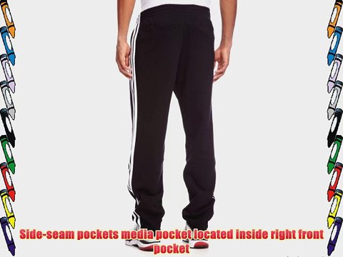 adidas Men's Essentials 3-Stripes Sweat Close Hem Pant - Black/White X-Large