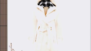 The Orange Tag Womens Belted Button Coat New Ladies Hooded Military Jacket Cream 16
