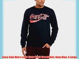 Coca Cola Men's Logo Crew Neck Sweatshirt Navy Blue X-Large