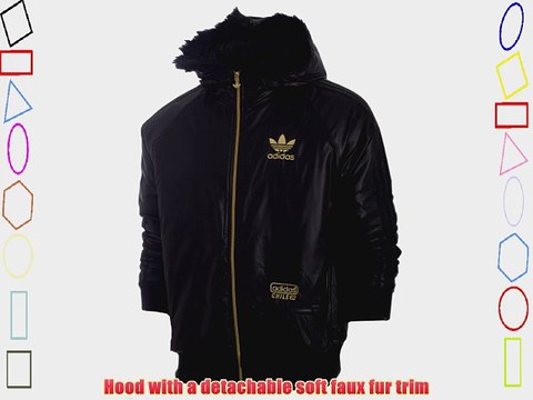 Adidas Originals 62 NYLON BOMBER BLACK JACKET FUR HOOD Small