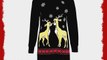 Chocolate Pickle ? Womens Christmas Reindeer Printed long Sleeve x-mass sweatshirt jumper dress