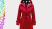 The Orange Tag Womens Belted Button Coat New Ladies Hooded Military Jacket Fuschia 16