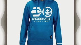 Men Crosshatch Printed Hoodie Olivas Caribbean Sea S