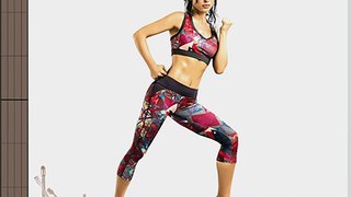 Adriana Arango Womens Gym Outfit Set Tank Top Capri Leggings Fitted Red L #174