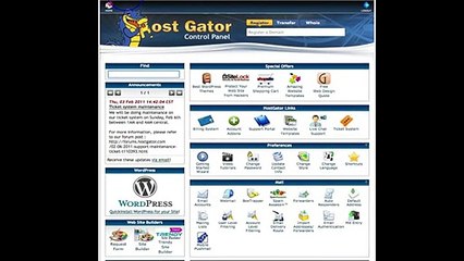 Create a Website on Facebook - Part 5 - Install Wordpress - Video Dailymotion