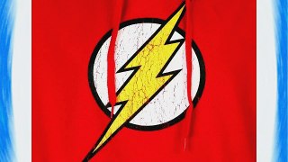 Coole Fun T-Shirts Men's Flash Blitz Justice League Super Hero Hooded Sweatshirt red Size:L