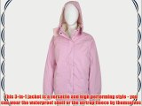 Trespass Acra Womens Waterproof 3-in-1 Jacket - Pink - L