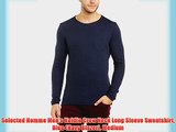 Selected Homme Men's Koldin Crew Neck Long Sleeve Sweatshirt Blue (Navy Blazer) Medium