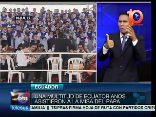 Guayaquil acoge primera misa del papa Francisco en Ecuador