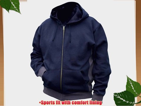 Blackrock Zipped Hoodie Sweatshirt Sylish Two Tone Colour (X-Large 46-48)