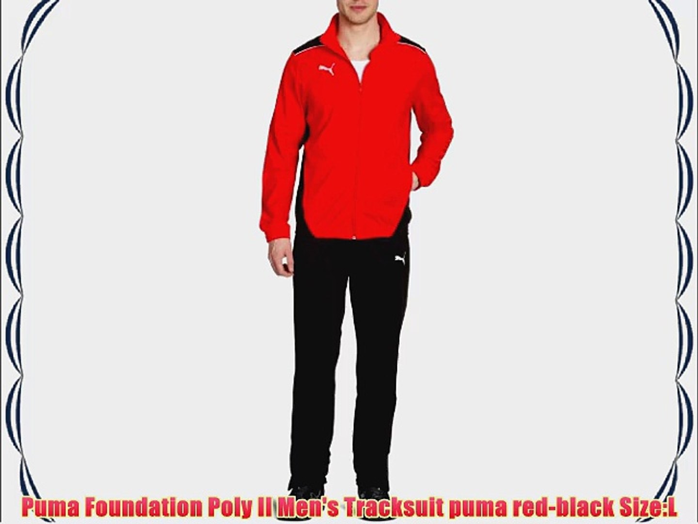 black and red puma tracksuit
