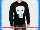 The Punisher Marvel Comics Logo Black Crew Sweatshirt (Adult Large)