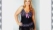 Yoursclothing Plus Size Womens Floral Print A Line Tankini Top Size 26 Black
