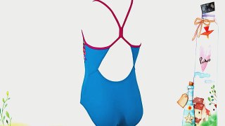 Zoggs Girl's Retro Wave Sprintback Swimsuit - Blue 32-Inch